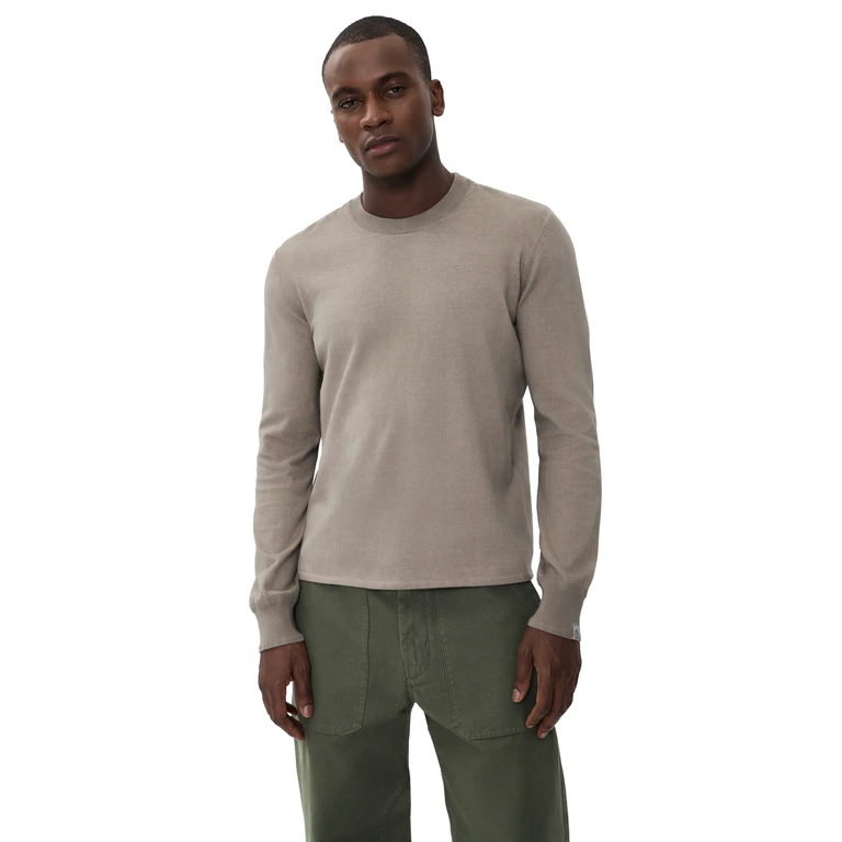 rag & bone Washed Supima Crew Sweater Gran L