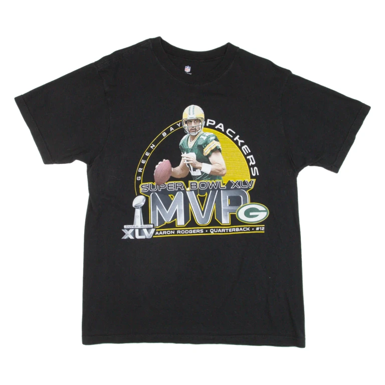 NFL Green Bay Packers Mens T-Shirt Black USA L