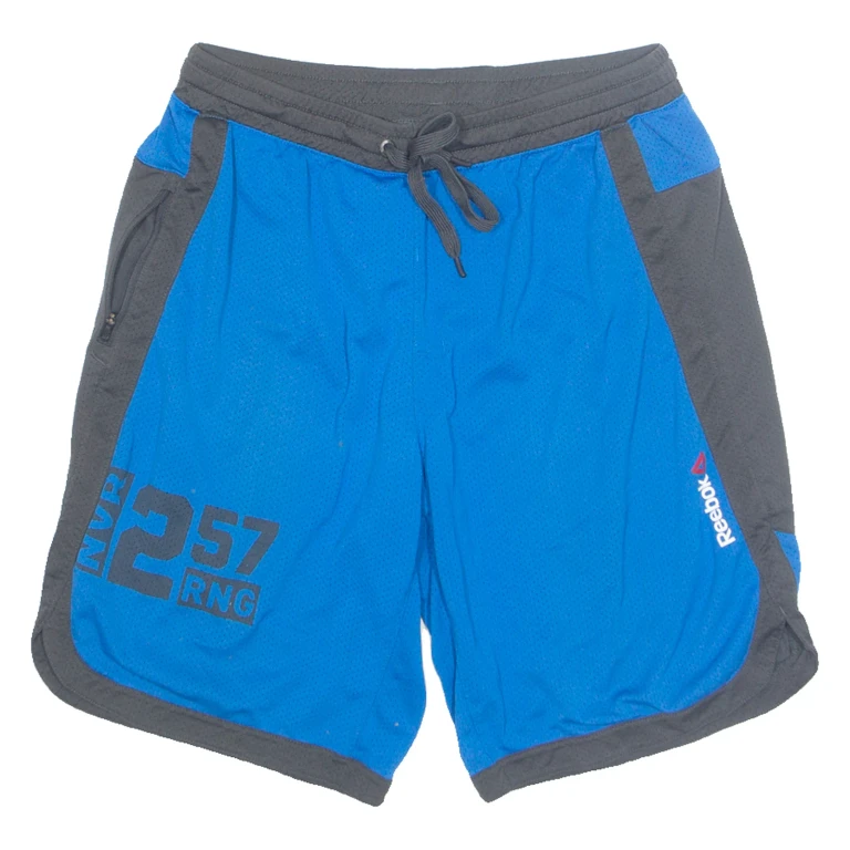 REEBOK Mens Sports Shorts Black Relaxed M W27