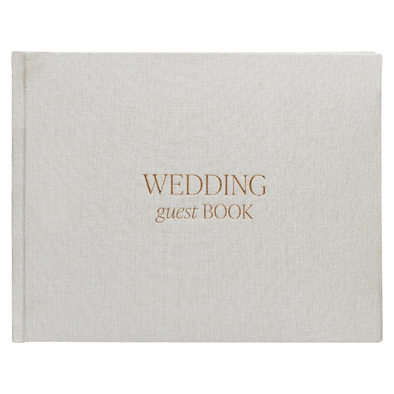 Tan Wedding Guestbook