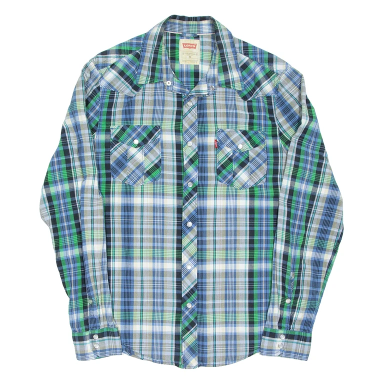 LEVI'S Mens Shirt Blue Long Sleeve M