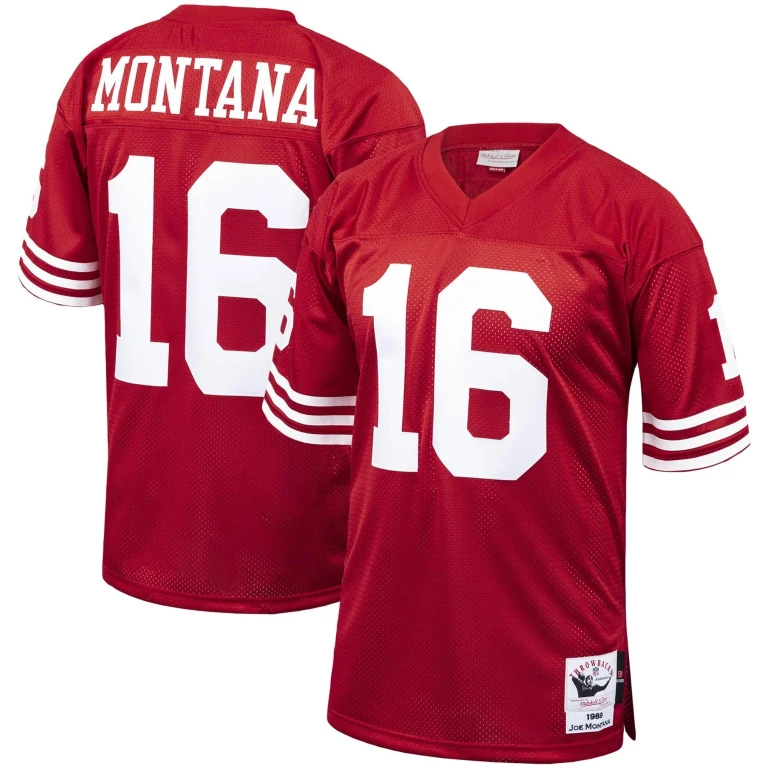Men's NFL Authentic Jersey San Francisco 49Ers 1989 Joe Montana