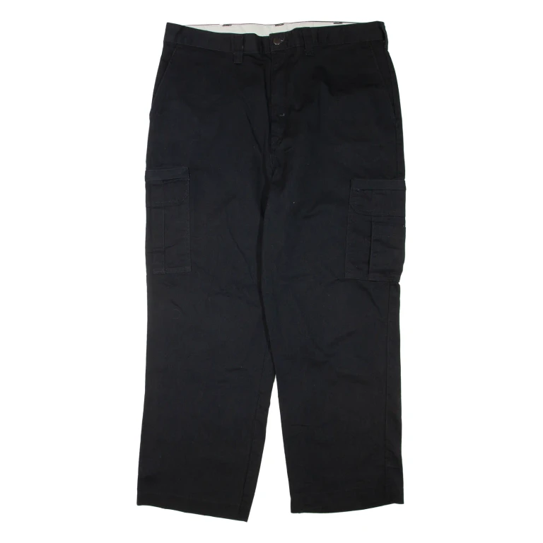 DICKIES Cargo Mens Trousers Black Regular Straight W38 L30