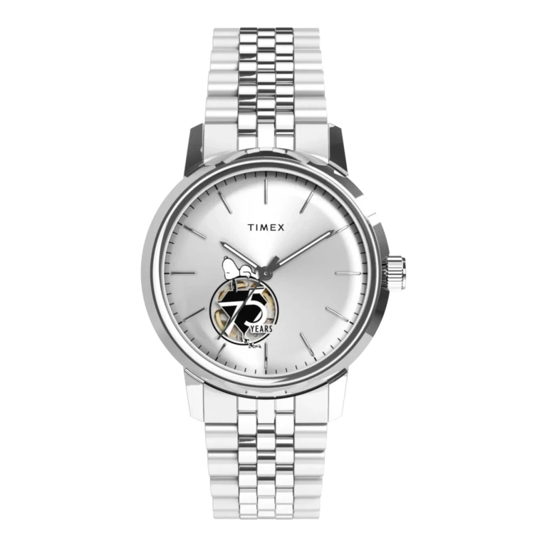 X PEANUTS MARLIN AUTOMATIC 75TH ANNIVERSARY 40MM STAINLESS STEEL BRACELET WATCH