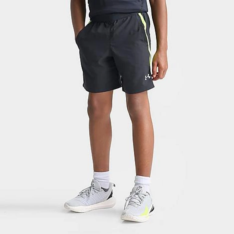 Under Armour Big Kids Launch Shorts in Black/Hyper Green Size: Small