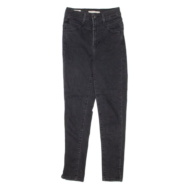 LEVI'S Mile High Premium Womens Jeans Black Slim Skinny W25 L27