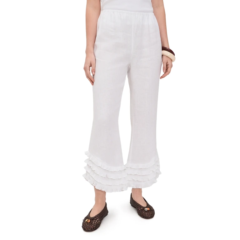 POSSE Florence Linen Pants Ivory M