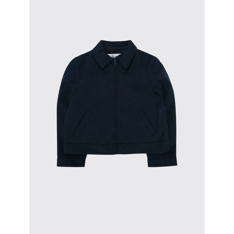 Boy's Wool Overshirt with Zip Closure and French Collar (S06BJAW00001077)