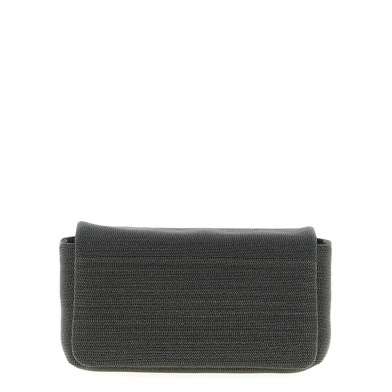 Brunello Cucinelli Black Leather Clutch Bag - Women