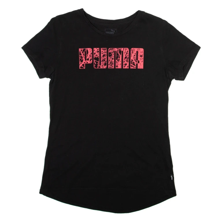 PUMA Womens T-Shirt Black UK 10