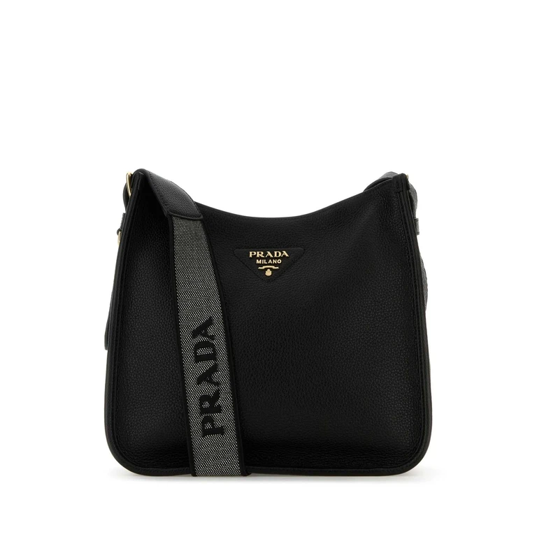 Black Leather Shoulder Bag Nero1 Vitello Borse A Tracolla - Women
