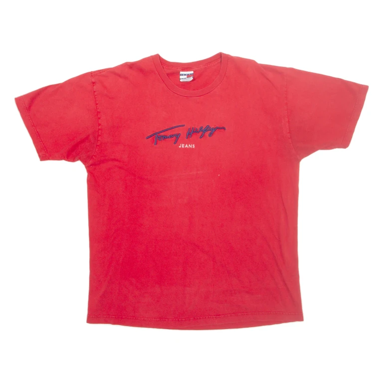 TOMMY HILFIGER Mens T-Shirt Red XL