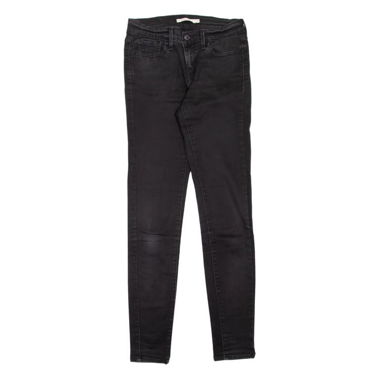 LEVI'S 710 Womens Jeans Black Slim Skinny W24 L30
