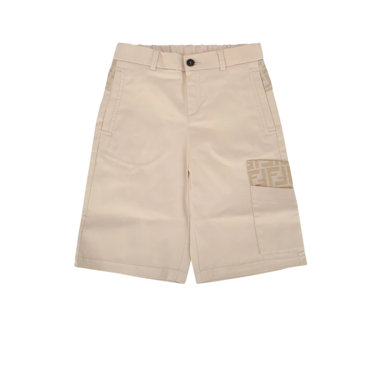 Fendi Kids Bermuda Eavy Gabardine Linen