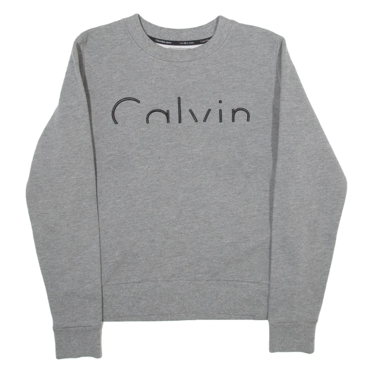 CALVIN KLEIN Womens Sweatshirt Grey S