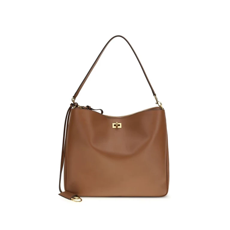 Balenciaga Beige Calf Leather Bos Taurus Shoulder Bag - Women