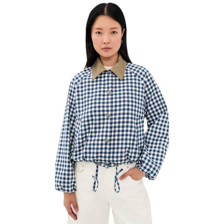Barbour Barbour Ovingham Casual Jacket Gingham Navy/Neutral 8
