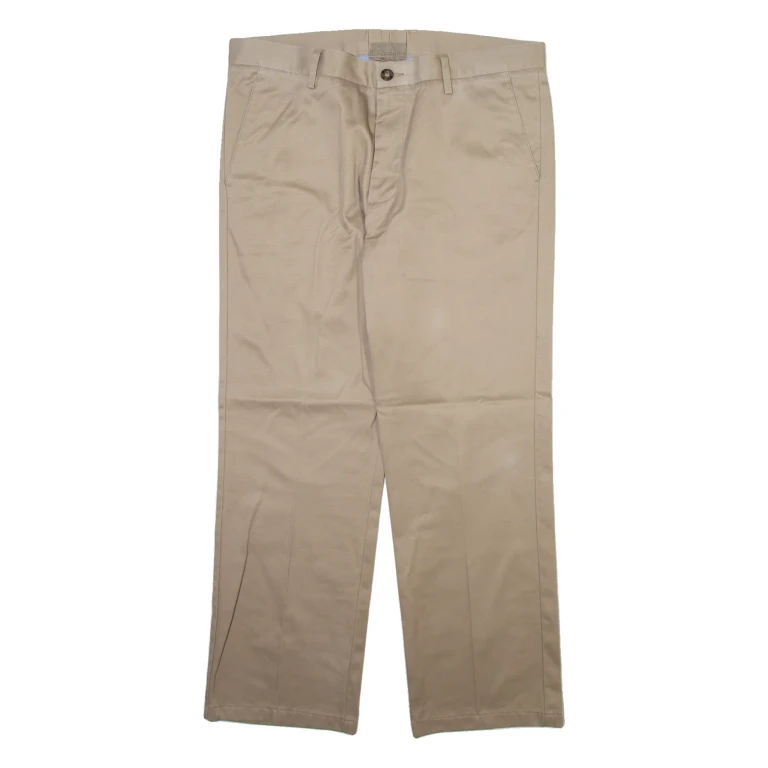 DOCKERS Mens Trousers Beige Regular Straight W36 L28