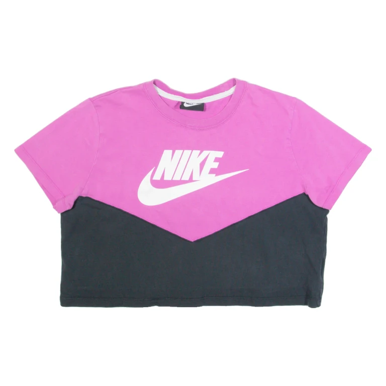 NIKE Cropped Womens T-Shirt Black L