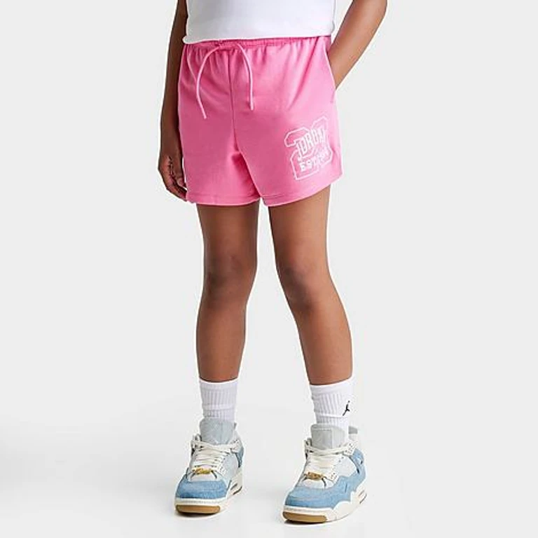 Jordan Girls' Big Kids Collegiate Shorts in Pink Glow Size: Small