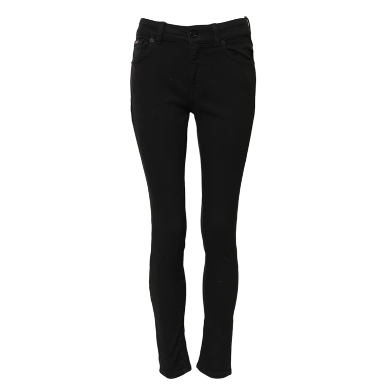 Dolce & Gabbana Black Cotton Skinny Mid Waist Denim Jeans Elastane Clothing - Women