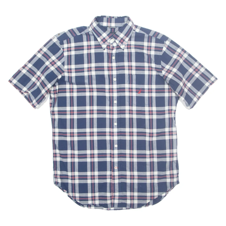 NAUTICA Mens Shirt Blue Check M