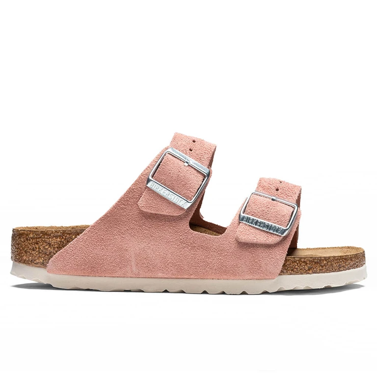 Arizona Soft Footbed Suede Leather Pink Clay Sandals