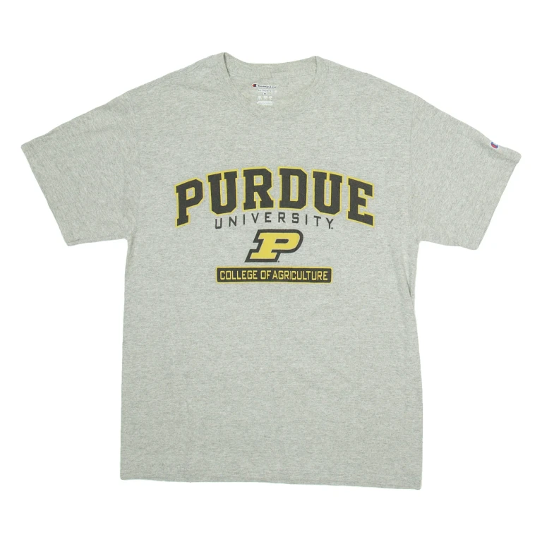 CHAMPION Purdue University Mens T-Shirt Grey USA M