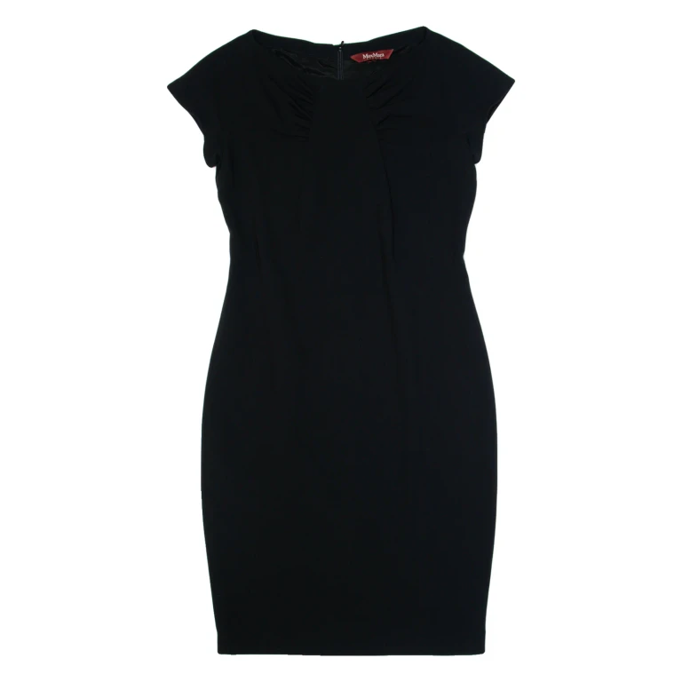 MAX MARA STUDIO Womens Pencil Dress Black Short Sleeve Midi M