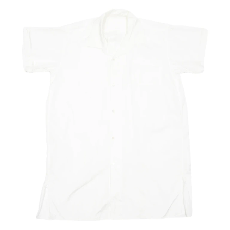 Mens Plain Shirt White 2XL