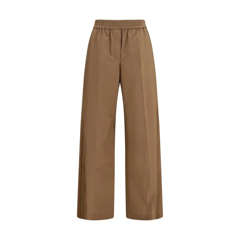 Brunello Cucinelli Brown Cotton Casual Pants - Women
