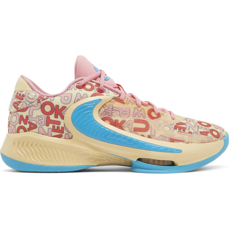 Men's Zoom Freak 4 'Letter Bros Vanilla Lightning' Sneakers