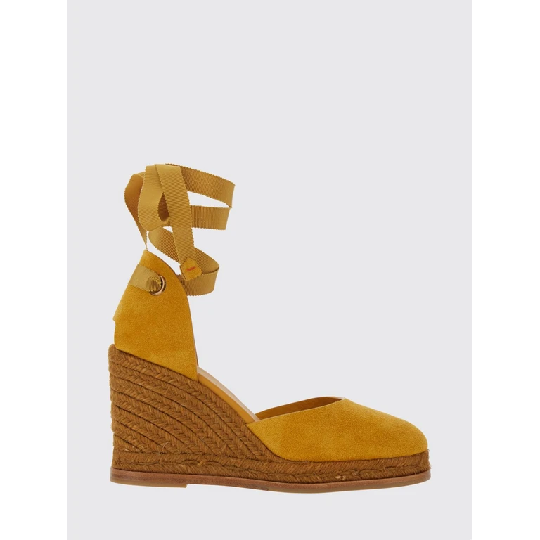 Camila Suede Wedge Espadrilles with Ankle Tie-Up Laces (0261761005)