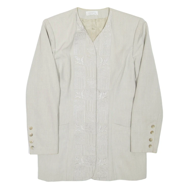 Womens Blazer Jacket Grey Viscose M
