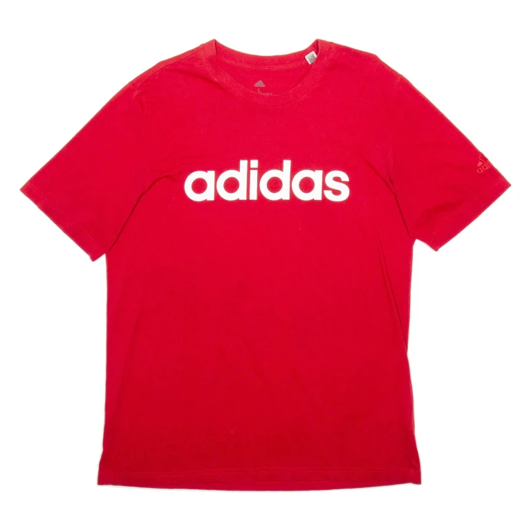 ADIDAS Mens T-Shirt Red L