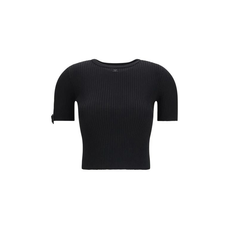Black Viscose T-Shirt - Women