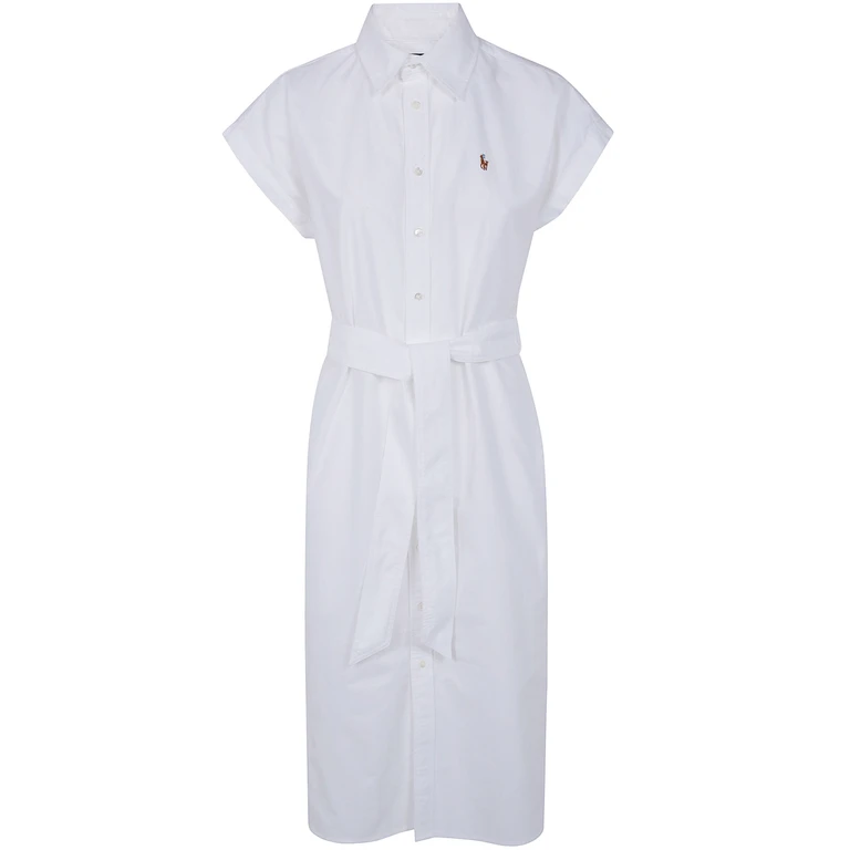 POLO RALPH LAUREN Woven Short Sleeves Mini Shirt Dress
