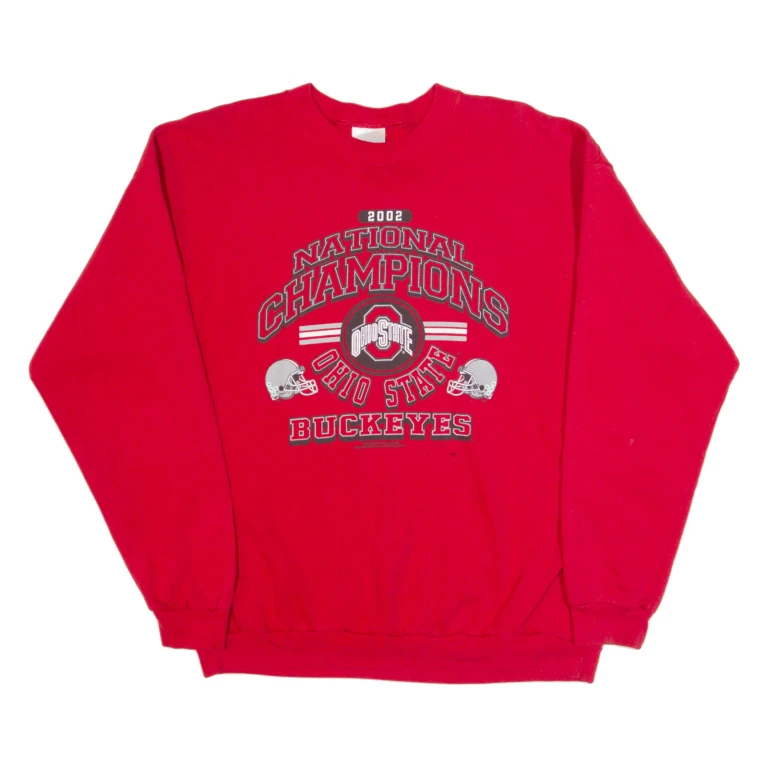 TULTEX Ohio State Buckeyes National Champions Mens Sweatshirt Red 90s USA XL