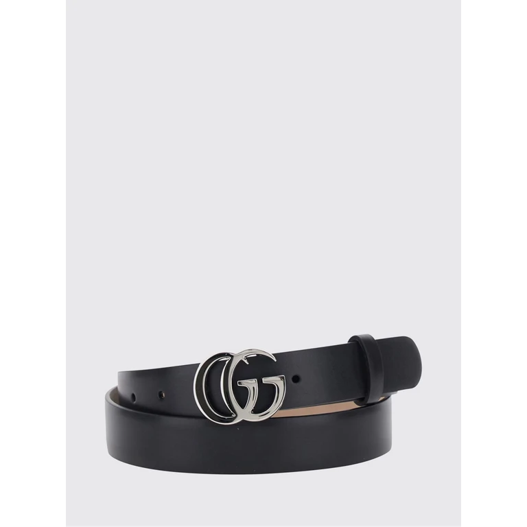 GG Marmont Smooth Calfskin Belt with Monogram Buckle (864436CVE0W1000)