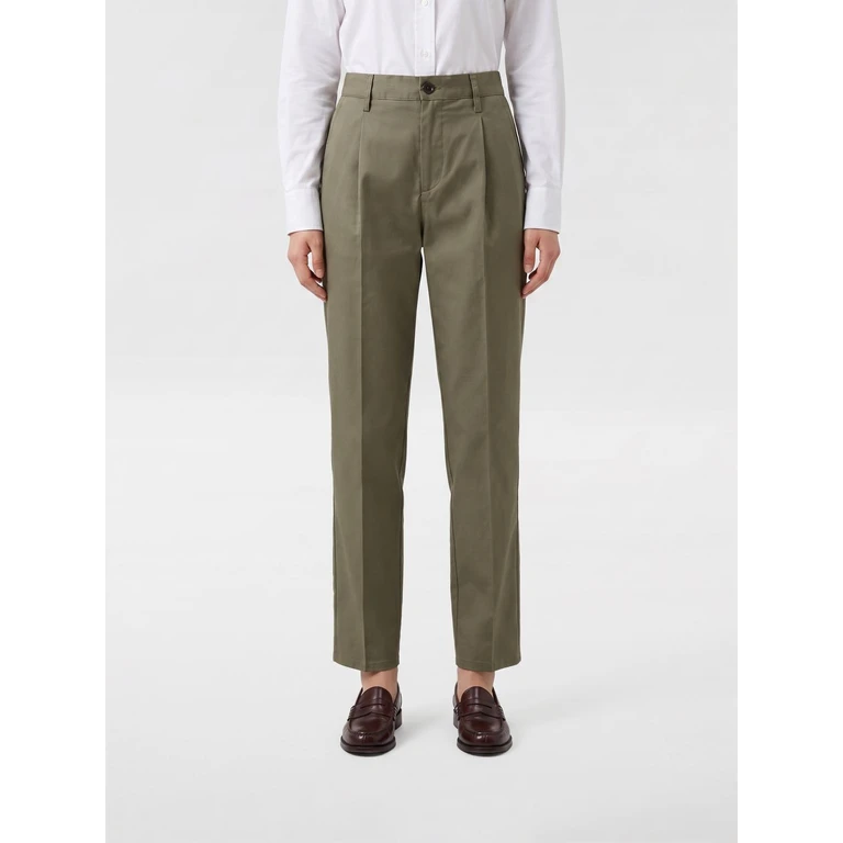 Mid-Rise Skinny Cotton Trousers with a Slim Fit (CNG0114D56910393)