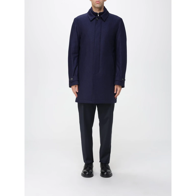 Coat Men color Indigo (NAM62510160WGZU604)