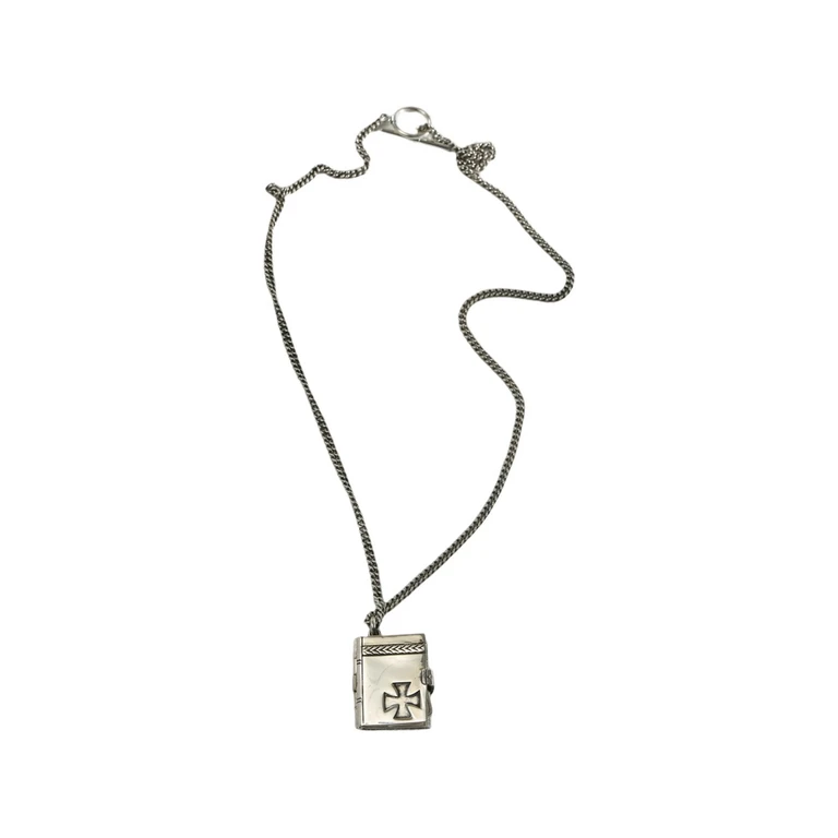 Engraved Book-pendant Necklace
