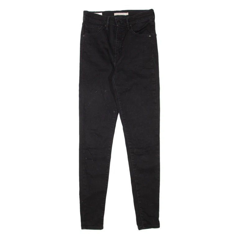LEVI'S Mile High BIG E Womens Jeans Black Slim Skinny W27 L30