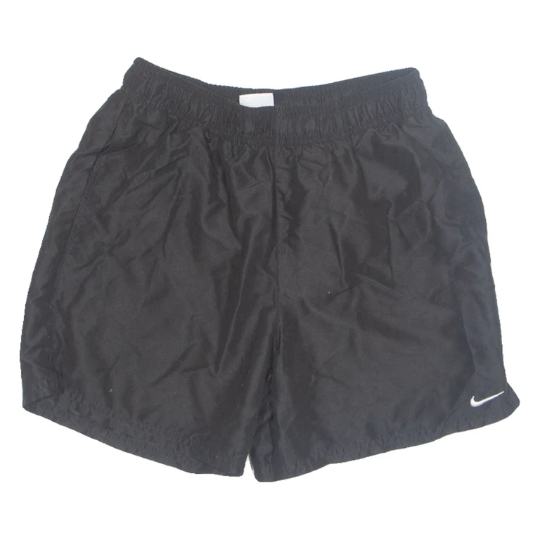 NIKE Mesh Lined Mens Swimming Shorts Black Relaxed S W24