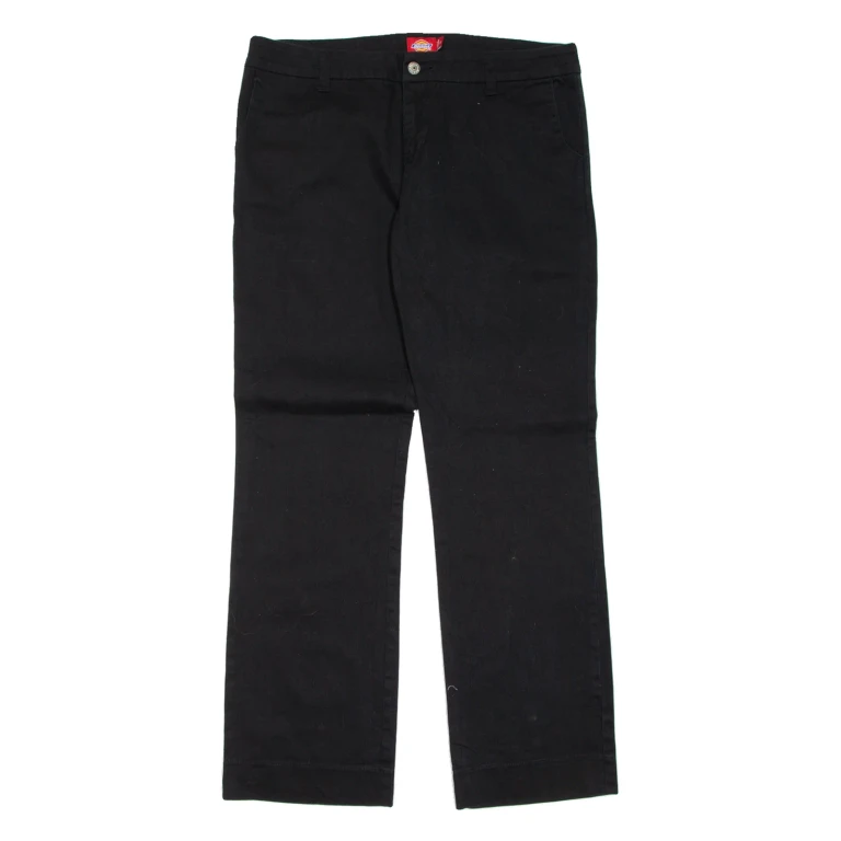 DICKIES Mens Trousers Black Regular Straight W34 L31