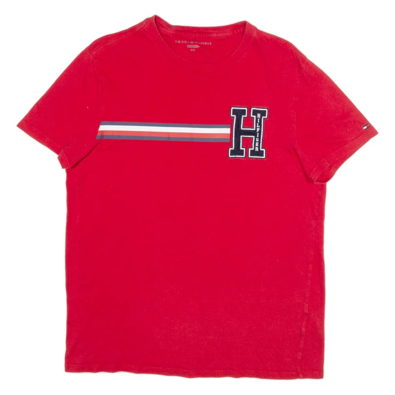 TOMMY HILFIGER Mens T-Shirt Red S