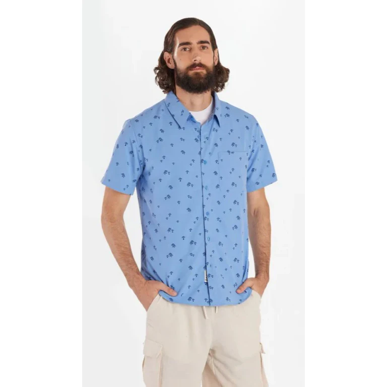 Men's Aerobora Novelty Short Sleeve Button Down Shirt