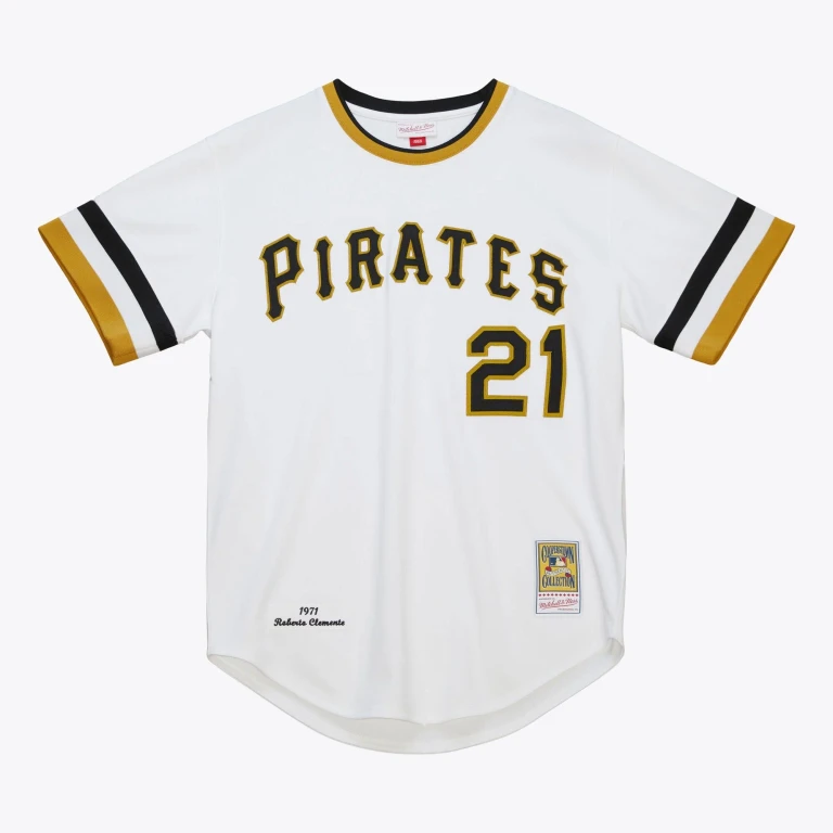 Men's MLB Home Jersey Pirates 1971 Roberto Clemente