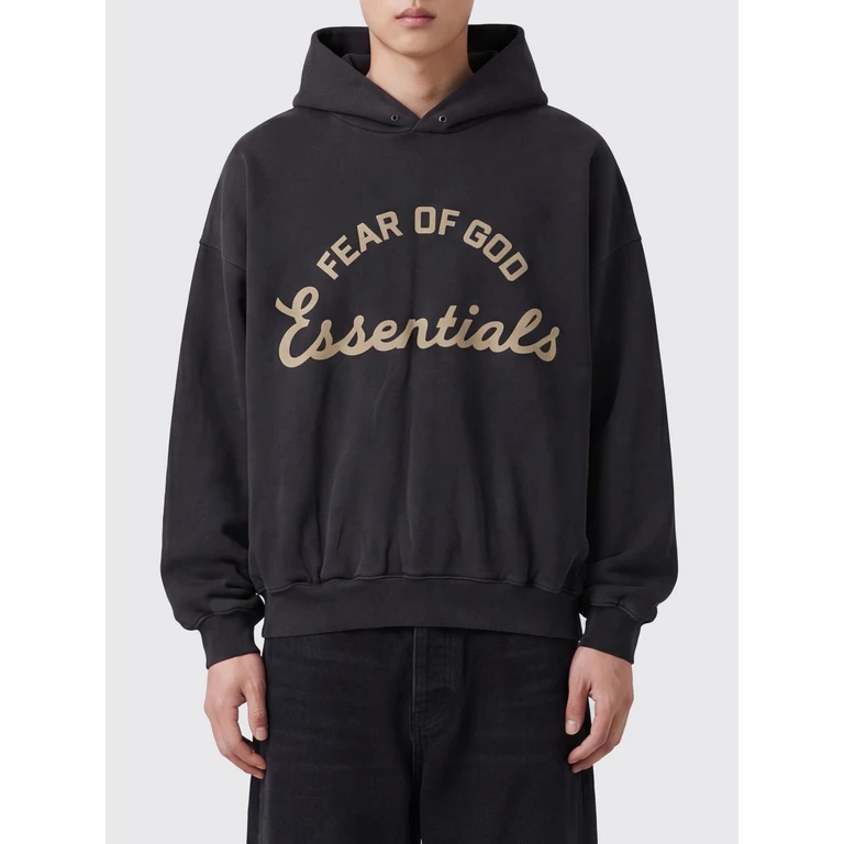 Cotton Hoodie with Contrast Logo and Dropped Shoulders (192SP264461FFB)