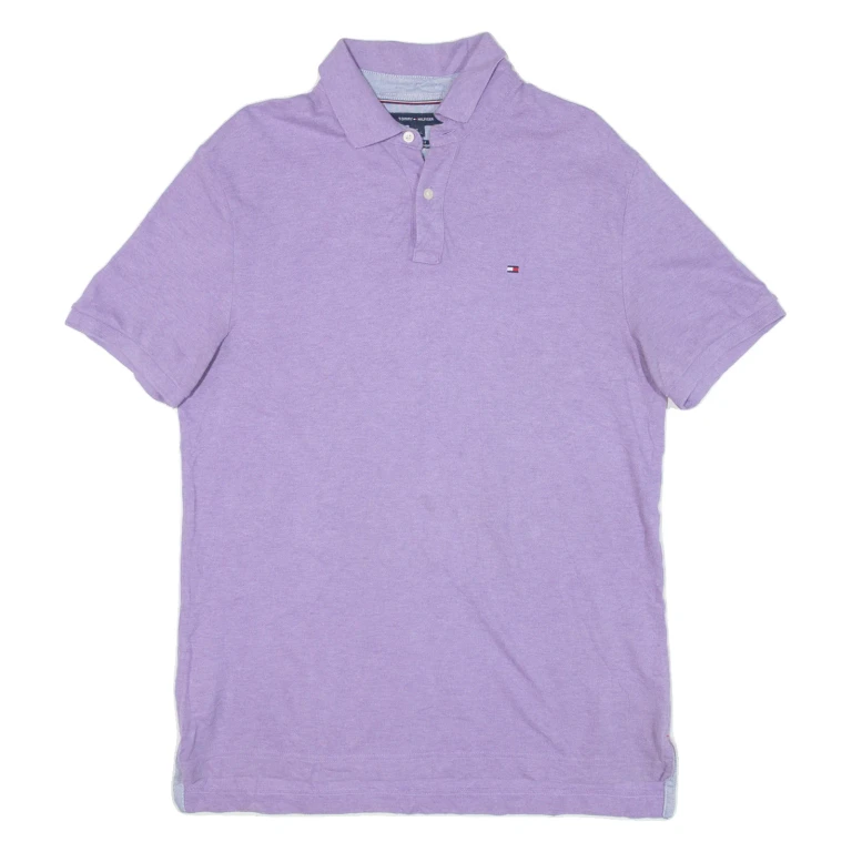 TOMMY HILFIGER Mens Polo Shirt Purple M